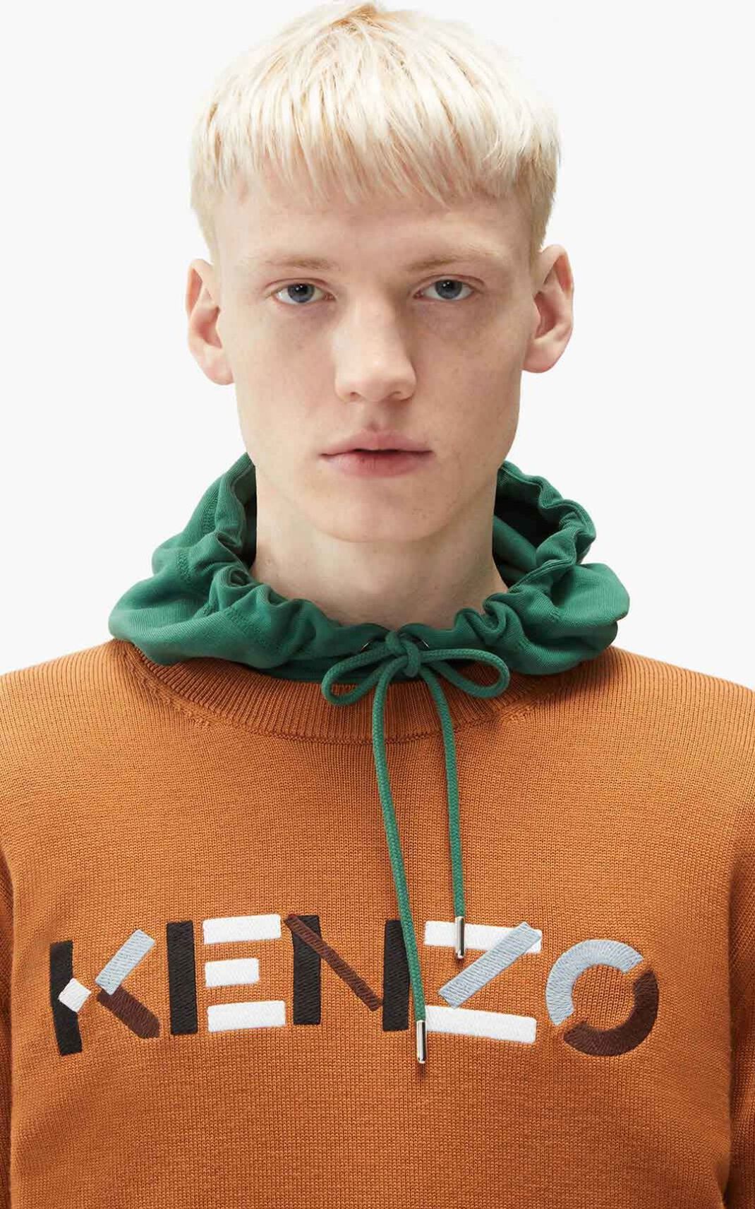 Suéter Kenzo Logo merino wool Masculino - Marrom | 092UVOSEF